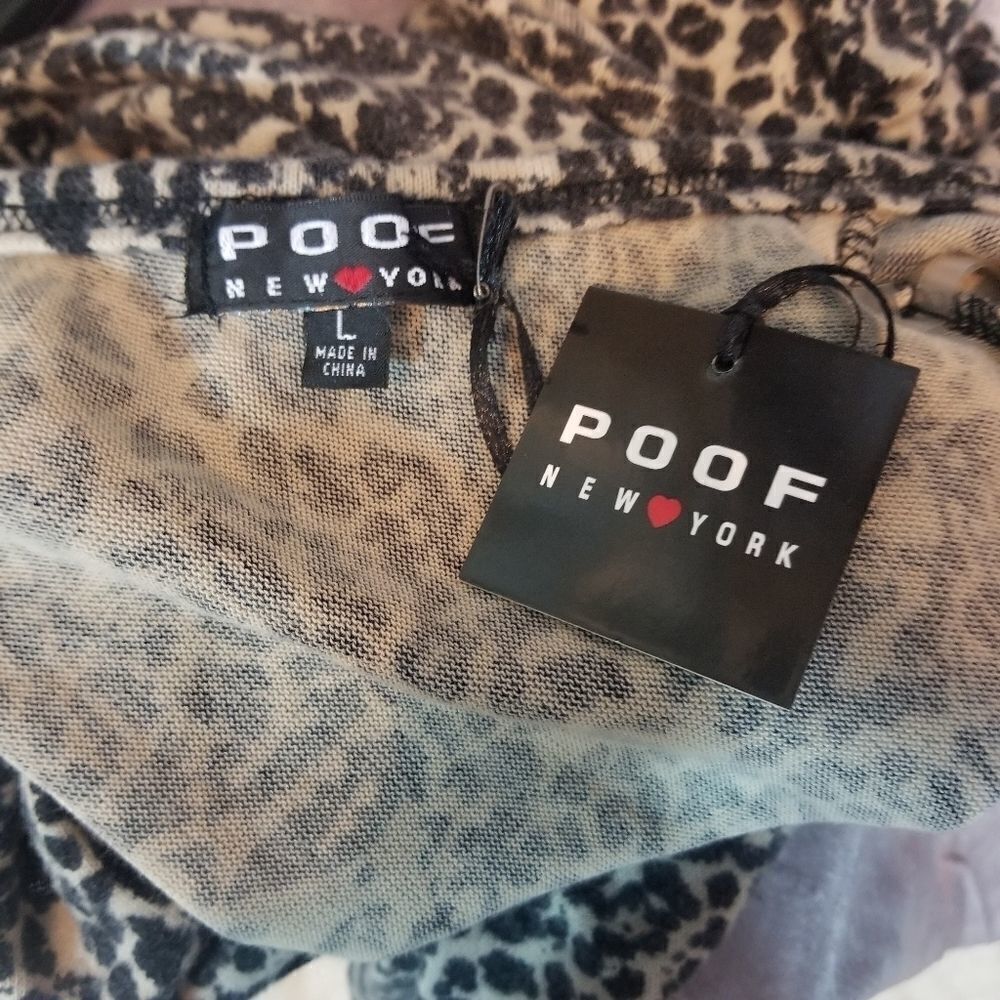 Poof NY Cheetah Print Top Size Large - Picture 4 of 5